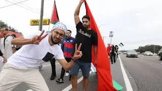 Clashes in Tampa Florida between Pro-Palestine and Israel Supporters