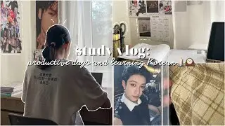 study vlog🕯️🕰️: productive days and studying Korean