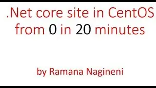 ASP.Net Core on Linux   Cent OS with Minimal configurations