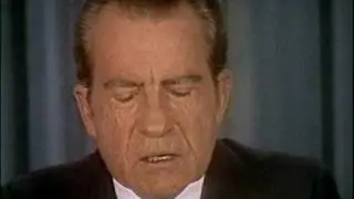 PRES. NIXON SPEAKS FROM WHITE HOUSE ON WATERGATE
