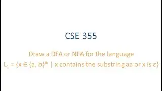 ASU CSE355: Course Review, Examples - FA for language with substring aa or is epsilon