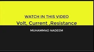 Difference Between Voltage Current Resistance In URDU