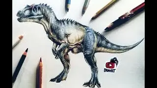 Drawing Allosaurus from Jurassic World Evolution || Dibujando Allosaurus de Jurassic World Evolution