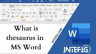What is thesaurus in MS Word