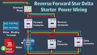 Reverse Forward Star Delta Power Diagram | star delta power wiring |  electrical technician