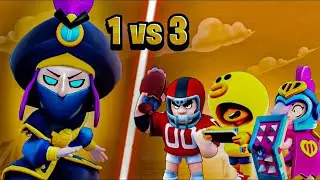 1v3 Mortis in brawl ball Brawl stars