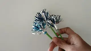 How to make flower without paper | Empty Biscuit Wrapper Reuse Idea | Fun With Creations