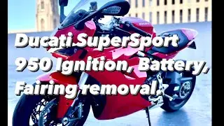 Ducati SuperSport 950 Ignition, Battery, Fairing removal.
