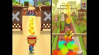 Talking Tom Gold Run 2 X Subway Surfers Fighting