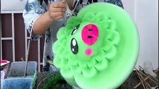 Monochrome green cotton candy