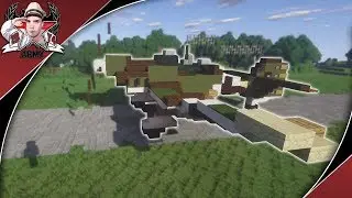Minecraft: WW2 Junkers JU-87 Stuka | Dive Bomber Aircraft Tutorial (Landed)