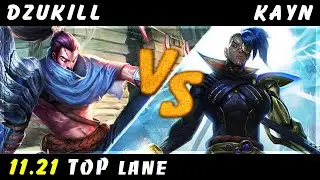 Dzukill - Yasuo vs Kayn TOP Patch 11.21 - Yasuo Gameplay
