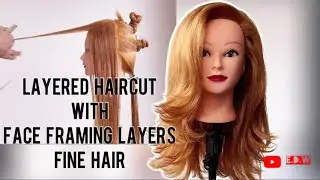 THE  EASIEST  LAYERED   HAIRCUT  WITH FACE FRAMING \\. TUTORIAL
