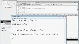 Macromedia Dreamweaver scrolling text