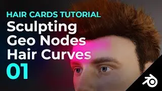 Blender Hair Cards Tutorial 01 - Creating the Top Hair Group