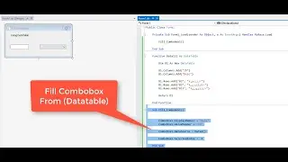 Fill Combobox From Datatable USING VB.NET