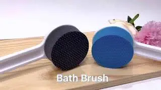 Body Cleaning Plastic Handle Sponge Bath Brush