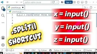 Split Method Hack in Python | Stop writing multiple input lines | Uni Students Hacks