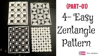 4-Easy Zentangle Pattern idea(PART-01)💡for Relax your mind 