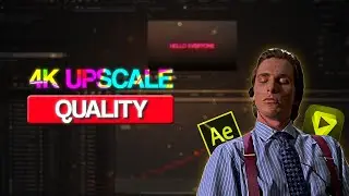 4K QUALITY EDITS AFTER EFFECTS TUTORIAL | TOPAZ QUALITY SETTINGS