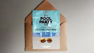 Photoshop Mondays #22:  Creating A Simple Pool Party Invitation Card in Photoshop!