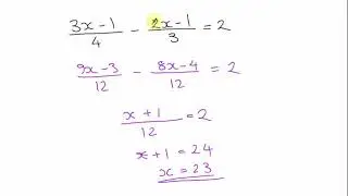 solving algebraic fractions