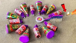 Matchstick Vs Different Types Of Diwali Crackers Chain Reaction Domino Amaging Experiment 😱
