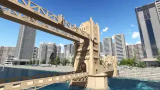 модель тауэрского моста из фанеры