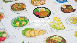 Art Vlog 🎨 Reviewing My Food Drawing's Sketchbook | Indonesian Food with Color Pencil