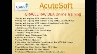 ORACLE RAC DBA Online Training