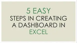 5 Easy Steps in Creating a Dashboard in Excel #excel #exceldashboards #dataanalytics #exceldashboard