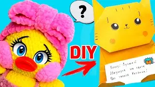 DIY Оригами ОТКРЫТКА ДЛЯ МАМЫ в виде КОТИКА | Сюрпризы Юльки c Утя Дуся Лалафанфан