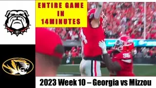 2023 - Georgia Bulldogs vs Missouri Tigers - Every Play in 14 Minutes