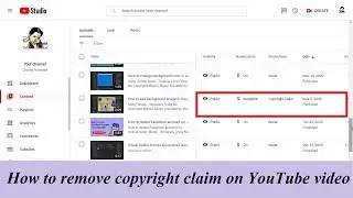 How to remove copyright claim on YouTube video