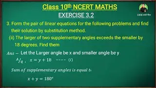 Maths class 10 Ex 3.2 q3 (ii) | Linear Equation in two variables Class 10 | maths class 10 ex 3.2 q3