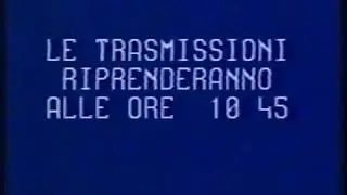 Окончание программы и конец эфира (RAITRE Италия,1986)