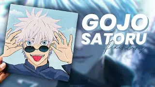 GOJO SATURO PAINTING ✨ |timelapse painting|#acrylic #acrylicpainting #canvaspainting #art #foryou