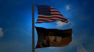 John Wayne 3-D animated flag