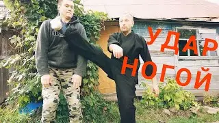 Удар ногой в драке