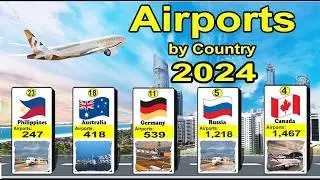 AIRPORTS COMPARISON 2024 || Countries by Number of Airports 2024