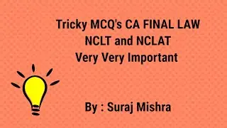 MCQ CA FINAL LAW // NCLT & NCLAT // RELEVANT FOR EXAMS