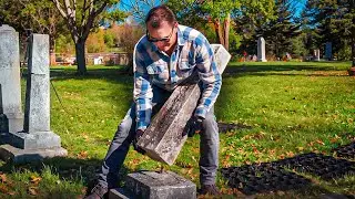 Repairing A Headstone A Child Knocked Over - Part 1
