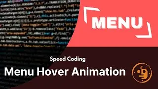 Menu Hover Animation using HTML and CSS (Speed Coding )