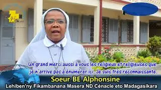 Sœur BE Alphonsine, SNDC/25è Anniversaire de l’implantation des Sr du cénacle dans le diocèse de F/D