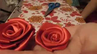 Как я делаю розы из атласной ленты для букета из игрушек