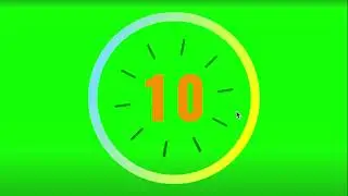 30 seconds countdown timer with number display & with Alarm 🔔|Greenscreen | copyright free