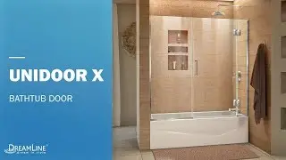 DreamLine Unidoor X Frameless Tub Door | Hinged Opening