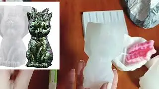Силіконові форми🤍Розпаковка🤍 Демонічні котики🤍 Кашпо Свічки Бетон 🤍 Українською