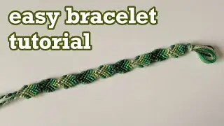 how to make easy bracelet | friendship bracelet tutorial easy | leaf bracelet pattern | chevron