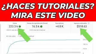 Haz Tutoriales que Ganan Vistas y Dinero en YouTube 📈💵